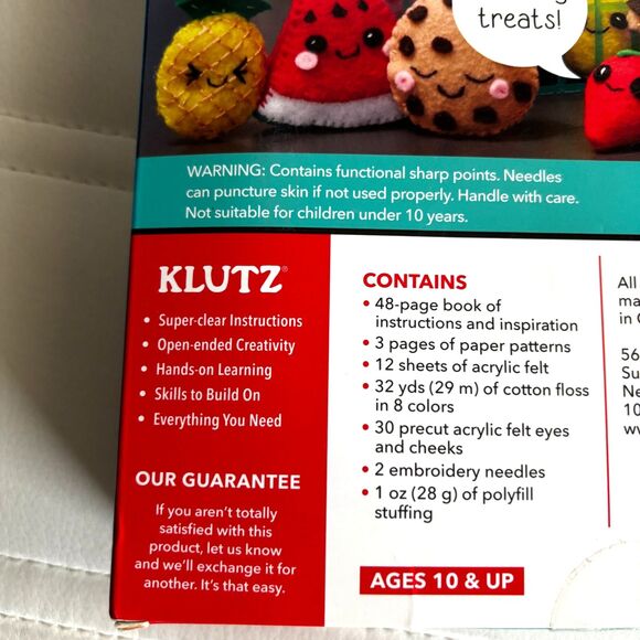 KLUTZ 100% Certified Sew MINI TREATS 18 Food Plushies Stitch & Stuff Craft Kit - Picture 3 of 6